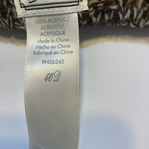 Frye & Co NWT Chocolate Brown Cable Knit Beanie Cuff Knitted Cap-OSFM - Picture 6 of 12